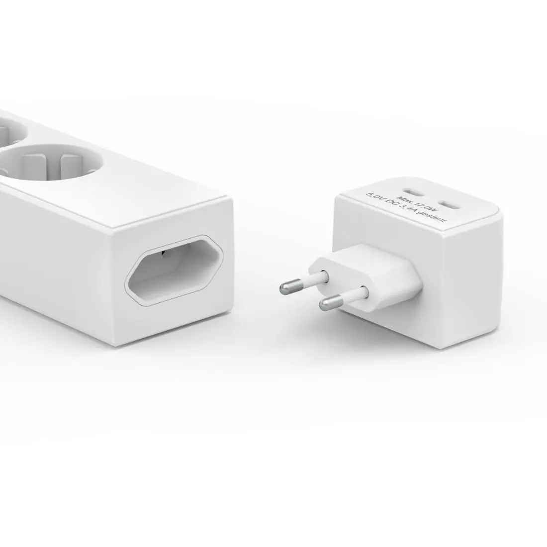 HAMA Разклонител 5 гнезда, 17 W, 2хUSB-C, 223191 - image 1