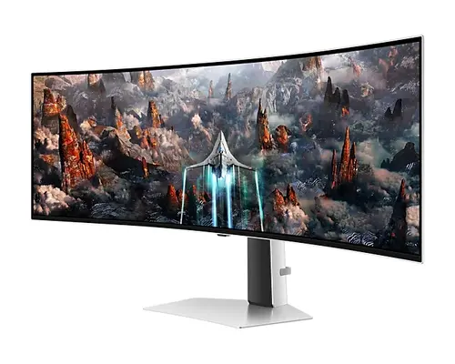 Монитор, Samsung LS49CG934, 49" Odyssey G9 GAMING, Curved OLED, 1800R, 240Hz, Smart. 32:9, 5120 x 1440, 250 cd/m2, Display Port , HDMI,Micro HDMI, USB Hub, Silver - image 1