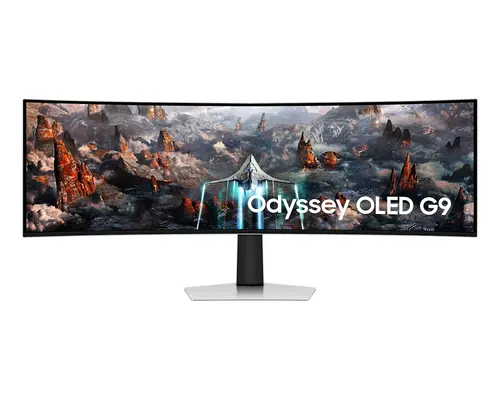 Монитор, Samsung LS49CG934, 49" Odyssey G9 GAMING, Curved OLED, 1800R, 240Hz, Smart. 32:9, 5120 x 1440, 250 cd/m2, Display Port , HDMI,Micro HDMI, USB Hub, Silver