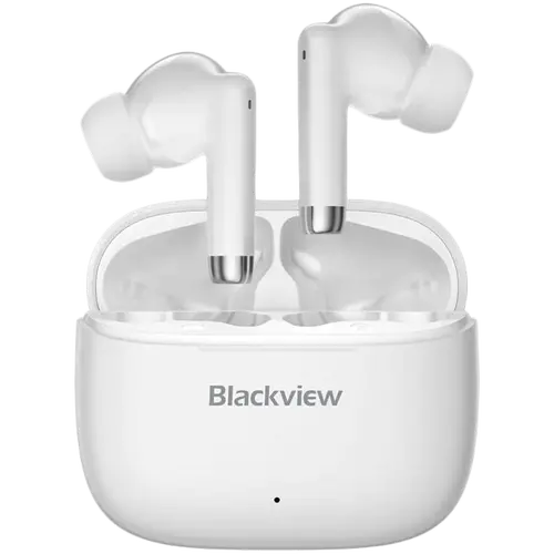 Blackview AirBuds 4, Battery 35mAh,Charging box battery 400mAh, Bluetooth 5.3, White