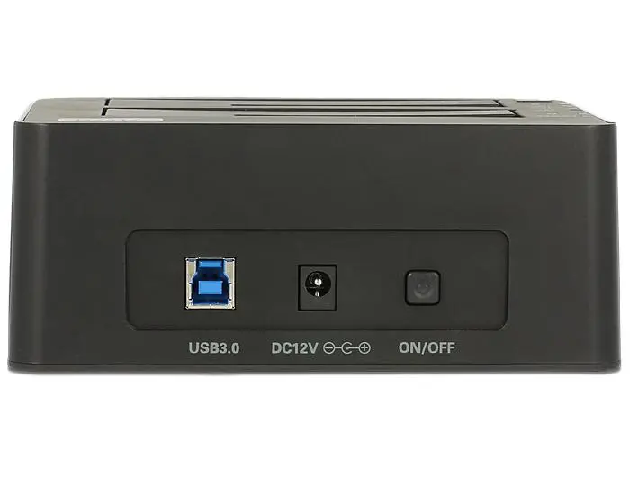 Външна докинг станция Delock 62661, за 2.5"/3.5" HDD/SSD, USB 3.0, Функция за клониране, Черен - image 3