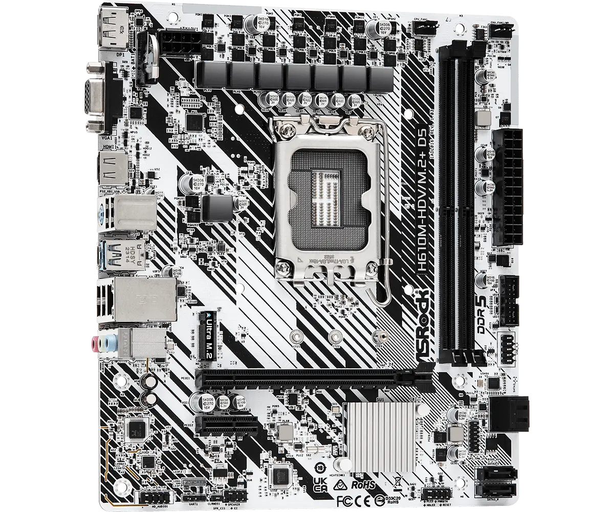 Дънна платка, ASROCK H610M-HDV/M.2+D5 - image 3