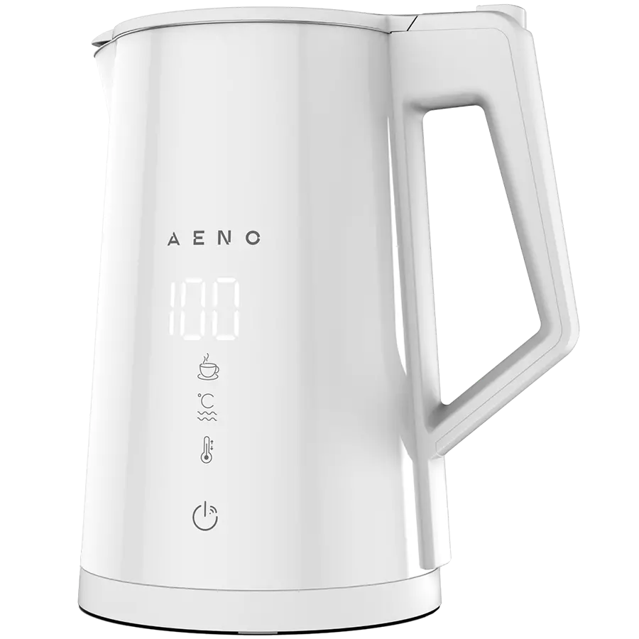 AENO Fierbător electric EK8S Smart: 1850-2200W, 1.7L, Strix, Pereți dubli, Control al temperaturii, Funcție de menținere la cald, Control prin Wi-Fi