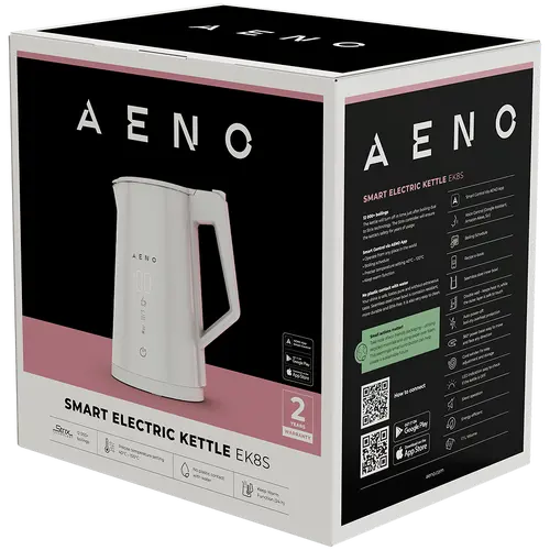AENO Ηλεκτρικός βραστήρας EK8S Smart: 1850-2200W, 1.7L, Strix, Διπλά τοιχώματα, Έλεγχος θερμοκρασίας, Λειτουργία διατήρησης θερμοκρασίας, Έλεγχος μέσω - 3