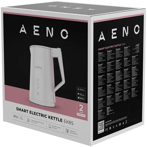 AENO Electric Kettle EK8S Smart: 1850-2200W, 1.7L, Strix, Double-walls, Temperature Control, Keep warm Function, Control via Wi-Fi, LED-display, Non-heating body, Auto Power Off, Dry tank Protection - image 3