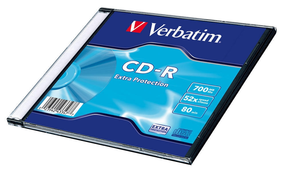 Медия, Verbatim CD-R 52X SC SINGLE WRAP 700MB EXTRA PROTECTION - image 1