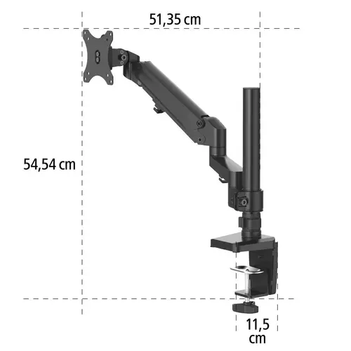 Suport de birou pentru monitor HAMA, Reglabil, 13"-35", 118496 - 13