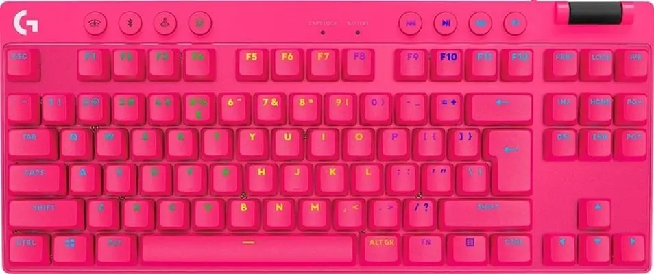 Клавиатура, Logitech G PRO X TKL LIGHTSPEED Gaming Keyboard - MAGENTA - US INT'L - 2.4GHZ/BT - N/A - EMEA28-935 - TACTILE