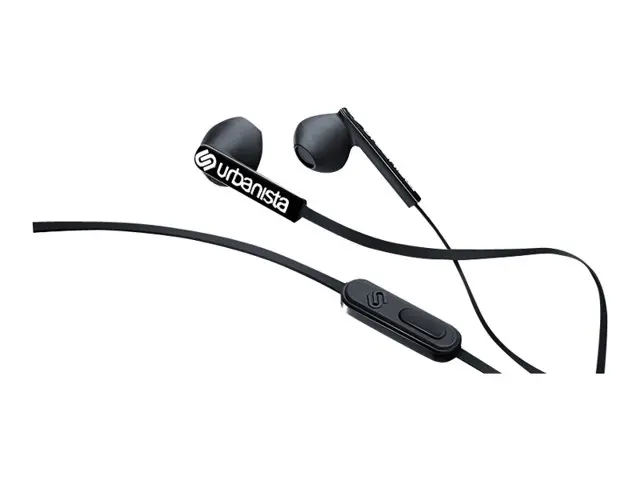 URBANISTA Headphones with mic impedance 32 Ohm remote control black