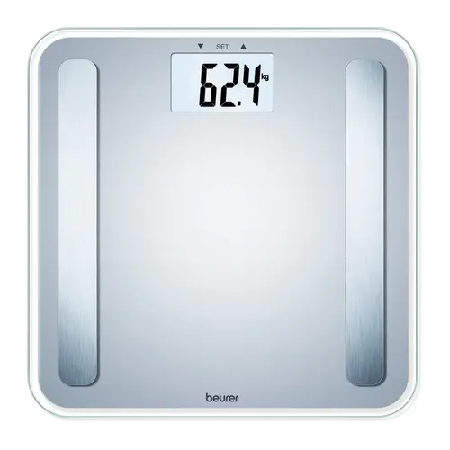 Cântar, Beurer BF 183 cântar de baie diagnostic; afișaj LCD extra large; afișare greutate, grăsime corporală, apă corporală, procent de mușchi, masă - 1
