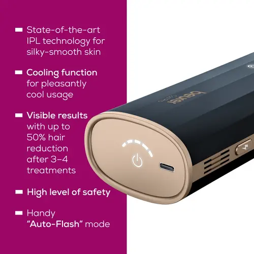 Συσκευή φωτοαποτρίχωσης, Beurer IPL 7800 Cool Pro IPL hair removal device; State-of-the-art IPL light technology; 3.8 cm² light area; UV filter - 10