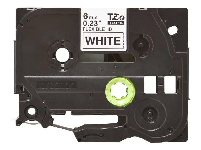 Консуматив, Brother TZe-FX211 Tape, Black on White, Flexible, 6mm, 8m