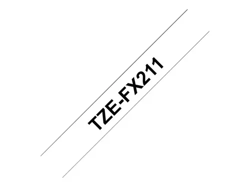 Консуматив, Brother TZe-FX211 Tape, Black on White, Flexible, 6mm, 8m - image 3