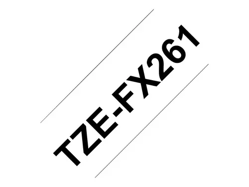 Консуматив, Brother TZe-FX261 Labelling Tape Cassette, Black on White Flexible-ID, 36mm wide - image 2