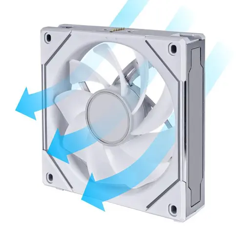 Вентилатор Lian-Li UNI SL-INF Reverse Blade, 120 мм, ARGB PWM, Бял - image 3