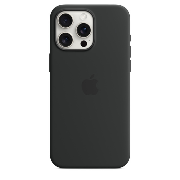 Калъф, Apple iPhone 15 Pro Max Silicone Case with MagSafe - Black - image 2