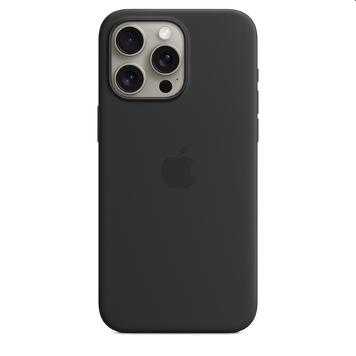 Калъф, Apple iPhone 15 Pro Max Silicone Case with MagSafe - Black