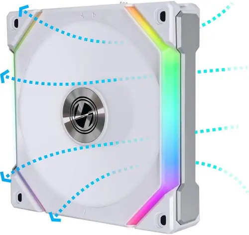 Вентилатор Lian Li Uni Fan REVERSE SL V2, 120mm, ARGB, Бял - image 4