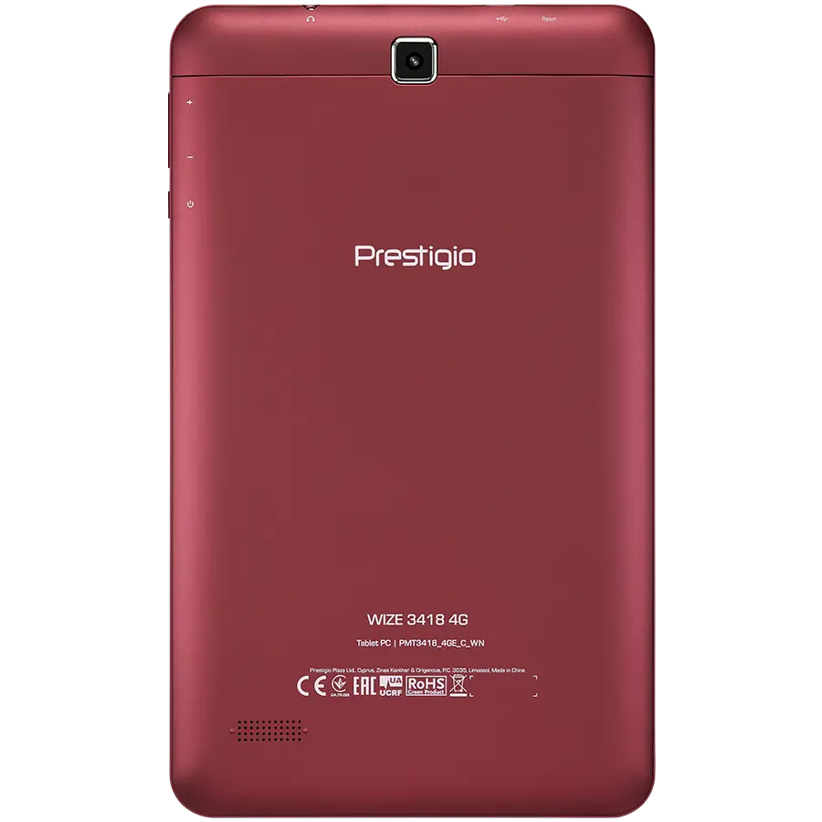 Prestigio Wize 3418 4G, PMT3418_4GE_C_WN, Signal SIM, 4G 8''(800*1280)IPS display, Android 6.0, up to 1.1GHz 64-bit quad core, 1GB DDR, 8GB Flash, 0.3MP Front + 2.0MP rear cameral, 4200mAh battery, Color/ Wine Red. - image 3