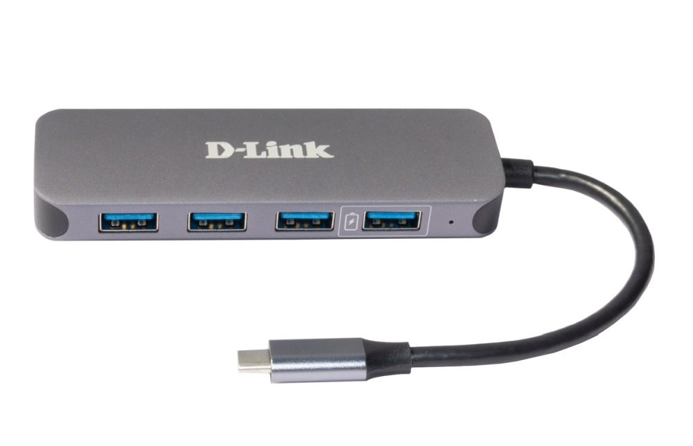 USB хъб, D-Link USB-C to 4-Port USB 3.0 Hub with Power Delivery - image 1