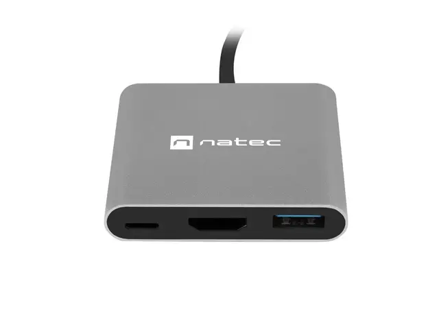 Docking station, Natec USB-C Multiport Adapter 3 in 1 Fowler MINI USB 3.0, HDMI 4K, USB-C PD - image 1