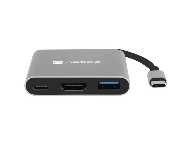 Docking station, Natec USB-C Multiport Adapter 3 in 1 Fowler MINI USB 3.0, HDMI 4K, USB-C PD - image 2