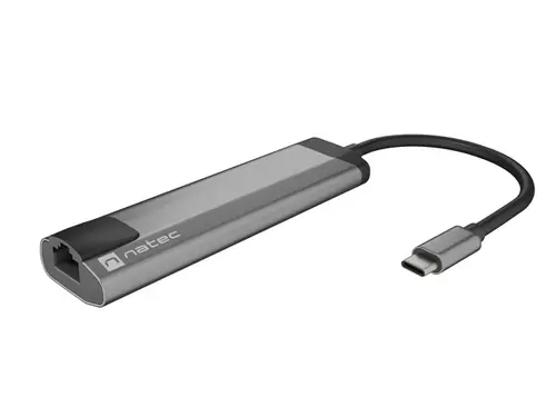 Докинг станция, Natec Fowler Go Multiport Adapter 5 in 1, 2xUSB 3.0 HUB, HDMI 4K, USB-C PD, RJ45 - image 2
