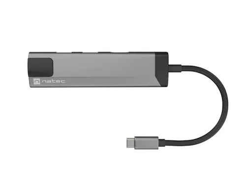 Докинг станция, Natec Fowler Go Multiport Adapter 5 in 1, 2xUSB 3.0 HUB, HDMI 4K, USB-C PD, RJ45 - image 4