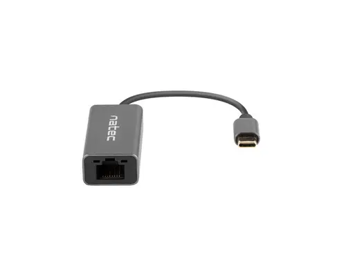 Адаптер, Natec Cricket USB to RJ45 Ethernet Adapter Network Card Cricket USB-C 3.1, 1xRJ45 1GB, Cable - image 2