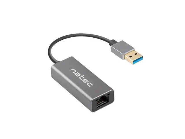 Адаптер, Natec Cricket USB to RJ45 Ethernet Adapter Network Card Cricket USB 3.0, 1xRJ45 1GB, Cable - image 1