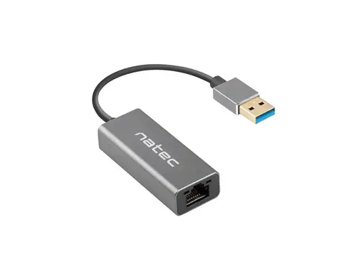 Адаптер, Natec Cricket USB to RJ45 Ethernet Adapter Network Card Cricket USB 3.0, 1xRJ45 1GB, Cable - image 1