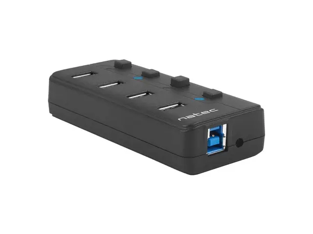 USB хъб, Natec USB 3.0 Hub Mantis 2 4-Port On/Off With AC Adapter - image 4