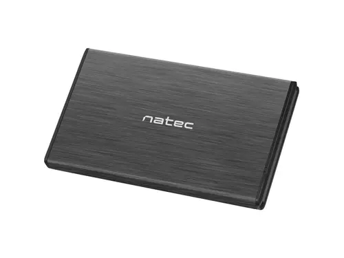 Кутия за твърд диск, Natec External HDD/SSD Enclosure Rhino SATA 2.5" USB 2.0 Aluminium Slim Black - image 1