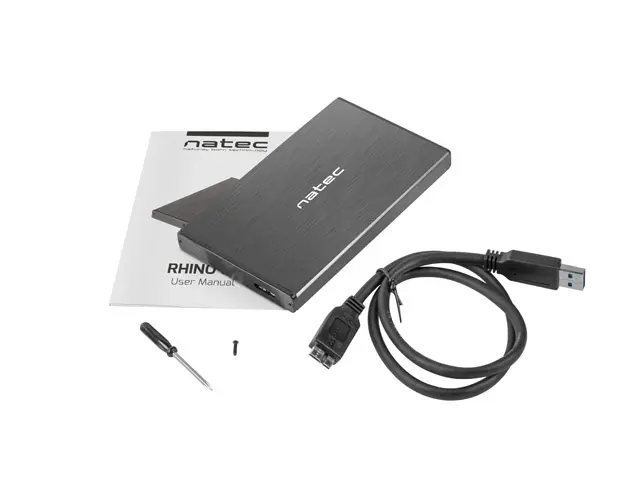 Carcasă pentru hard disk, Natec Carcasă externă HDD/SSD Rhino Go SATA 2.5" USB 3.0 Negru - image 4