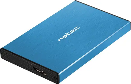 Carcasă pentru hard disk, Natec External HDD/SSD Enclosure Rhino Go SATA 2.5" USB 3.0 albastru - 1