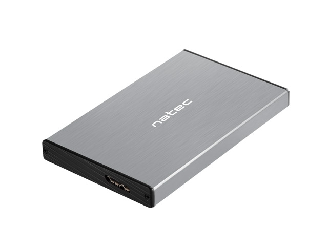 Кутия за твърд диск, Natec External HDD/SSD Enclosure Rhino Go SATA 2.5" USB 3.0 Grey