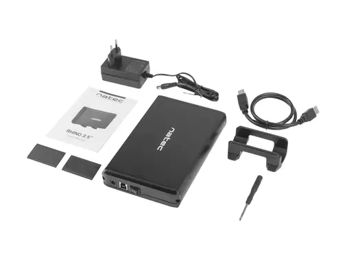 Кутия за твърд диск, Natec External HDD/SSD Enclosure Rhino SATA 3.5" USB 3.0 Aluminium Black - image 2