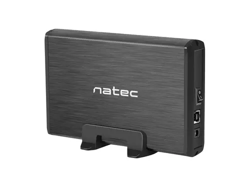 Кутия за твърд диск, Natec External HDD/SSD Enclosure Rhino SATA 3.5" USB 3.0 Aluminium Black