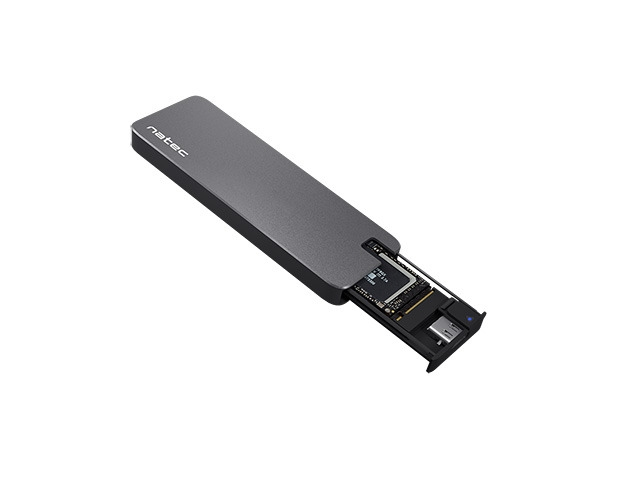 Кутия за твърд диск, Natec EXTERNAL SSD ENCLOSURE RHINO M.2 NVME USB-C 3.1 GEN 2 ALUMINIUM - image 1