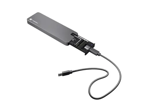 Carcasă pentru hard disk, Natec External SSD Enclosure Rhino M.2 NVME USB-C 3.1 GEN 2 aluminiu - 4
