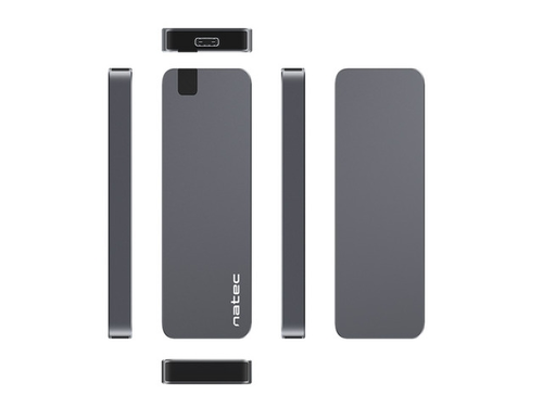 Кутия за твърд диск, Natec EXTERNAL SSD ENCLOSURE RHINO M.2 NVME USB-C 3.1 GEN 2 ALUMINIUM - image 3