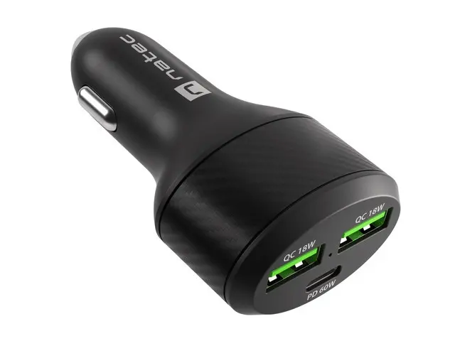 Зарядно устройство, Natec Coney 2xUSB, 1xUSB-C Quick charger 84W Black - image 1
