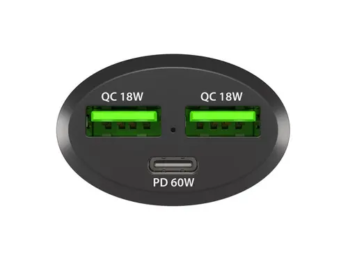 Зарядно устройство, Natec Coney 2xUSB, 1xUSB-C Quick charger 84W Black - image 3