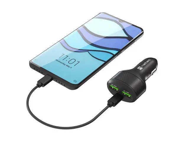 Зарядно устройство, Natec Coney 2xUSB, 1xUSB-C Quick charger 84W Black - image 4