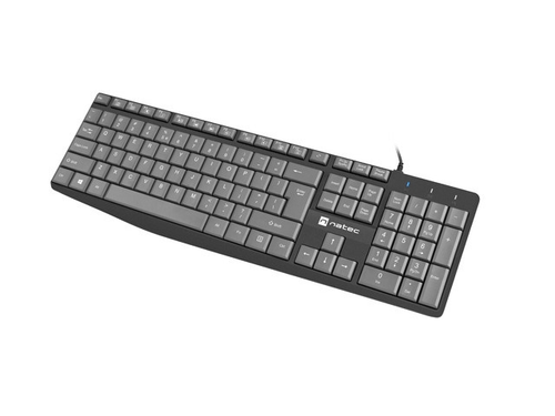 Клавиатура, Natec keyboard Nautilus SLIM Black-Grey US layout - image 1