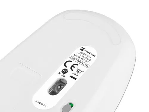 Мишка, Natec Mouse Harrier 2, 1600 DPI Bluetooth 5.1 White-Grey - image 4