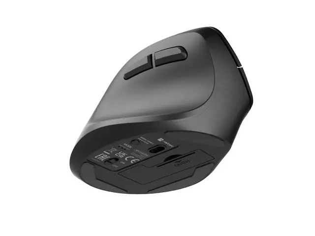 Мишка, Natec Vertical Mouse Crake 2 BLUETOOTH 5.2 + 2.4GHZ BLACK 2400dpi, Left handed, black - image 3
