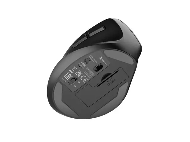 Мишка, Natec Vertical Mouse Crake 2 BLUETOOTH 5.2 + 2.4GHZ BLACK 2400dpi, Left handed, black - image 8