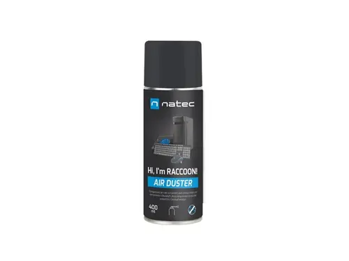Spray cu aer comprimat, Natec Compressed Air Duster Raccoon 400 ml - 1