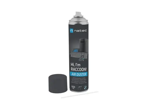 Spray cu aer comprimat, Natec Compressed Air Duster Racoon 600 ml - 2